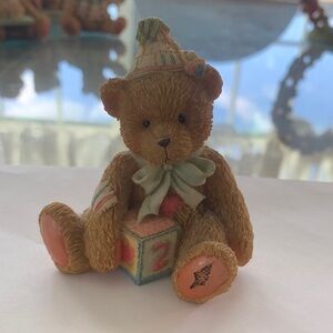 Cherished Teddies Brown Bear with Blocks